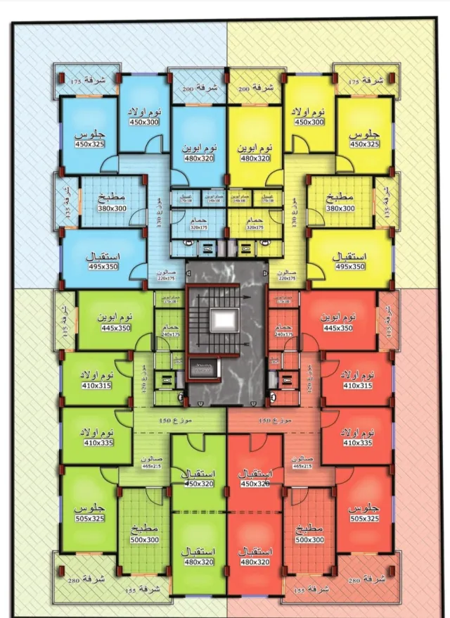 للبيع بحريتان  منطقة القبر الانكليزي بالتقسيط عدة شقق سكنية قيد الانشاء