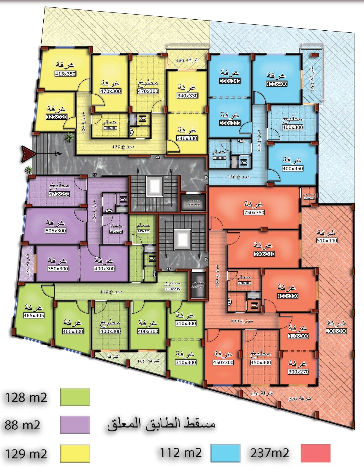للبيع بالتقسيط عدة شقق سكنية قيد الانشاء حريتان  بشارع بغداد - صورة 2