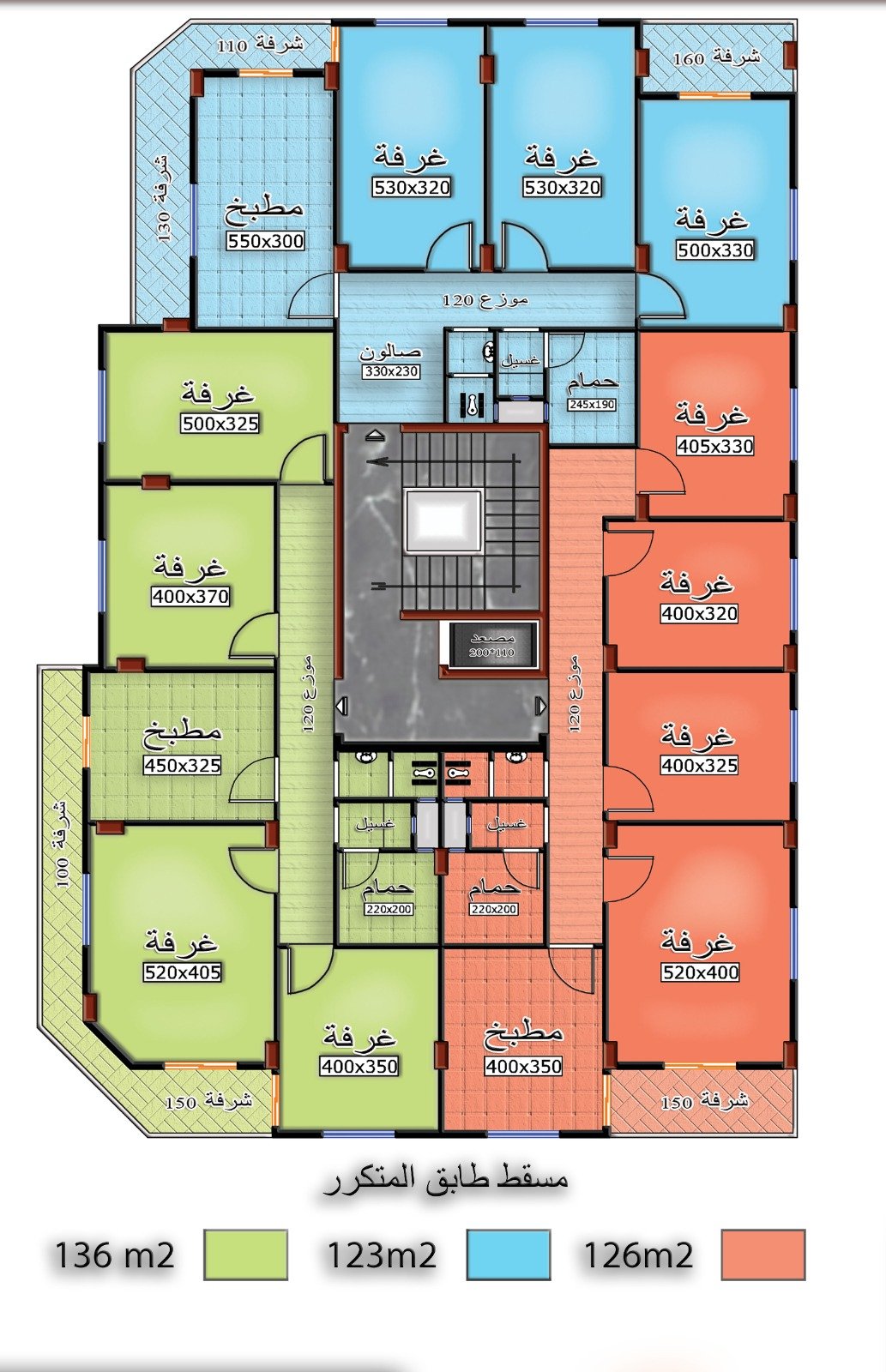 للبيع بالتقسيط عدة شقق سكنية قيد الانشاء حريتان منطقة النحاس - صورة 4